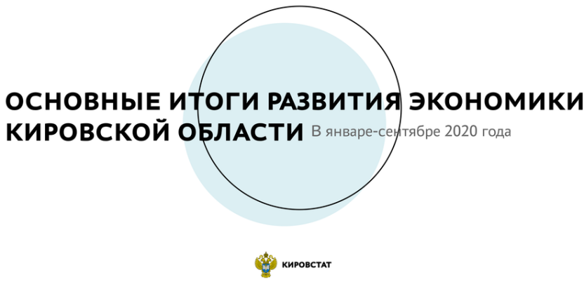 Основные итоги развития экономики Кировской области в январе-сентябре 2020 года