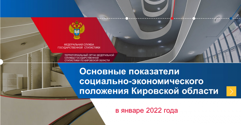 Основные показатели социально-экономического положения Кировской области в январе 2022 года